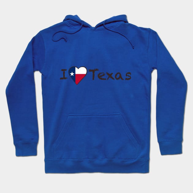 I Love Texas Hoodie by JellyFish92